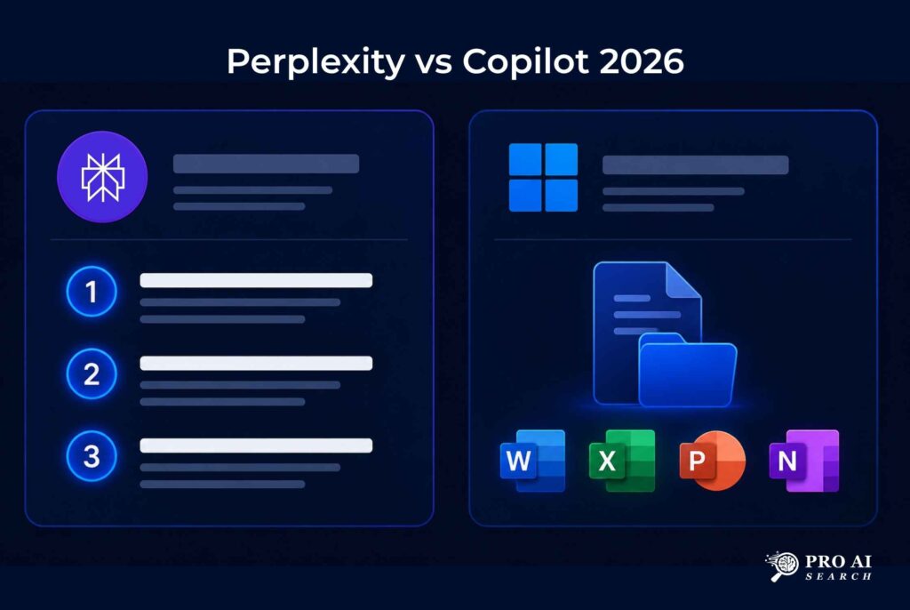 perplexity vs copilot 2026 comparison showing citation quality accuracy and india pricing differences